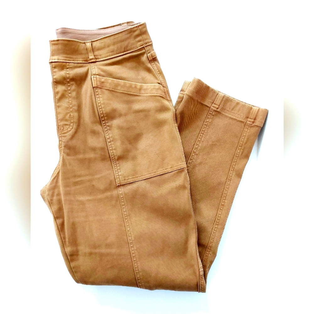 SPANX Stretch Twill Straight‎ Leg Acorn Brown size Large #20399R